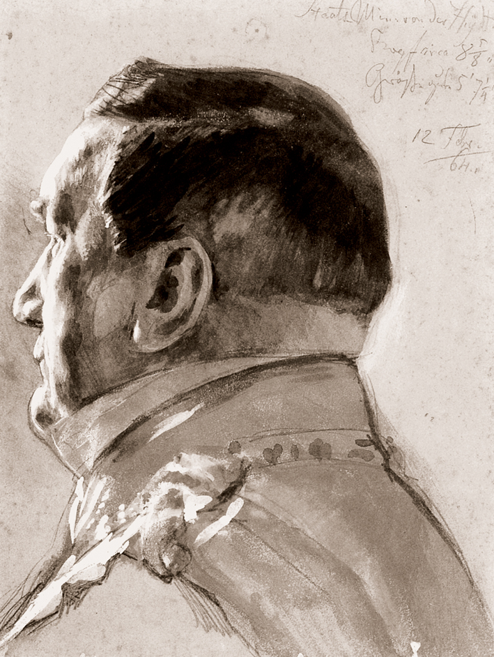  Adolpyh Von Menzel —— 国务大臣巴伦·凡·德·海德特的肖像